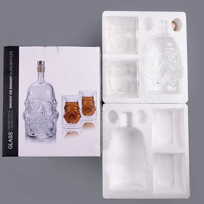 Wine Glass Set Storm Trooper Helmet Whiskey Decanter Whiskey Glass Cup Wine Glasses Accessories Creative Men Gift Bar Party Hot