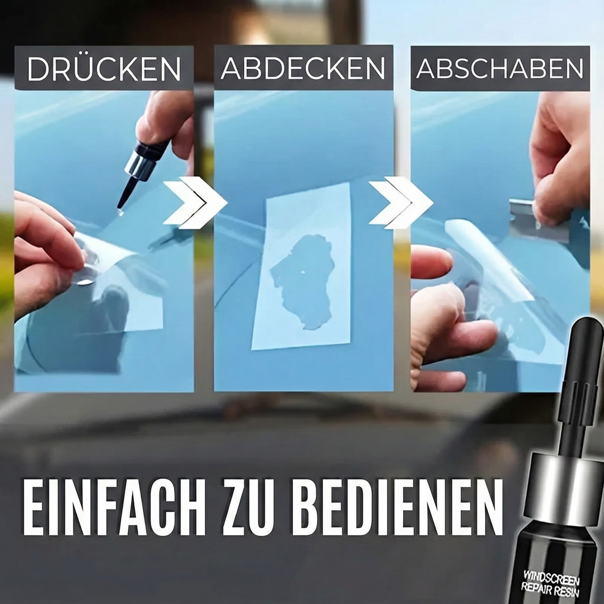 Reparieren Sie Glassprünge in wenigen Minuten