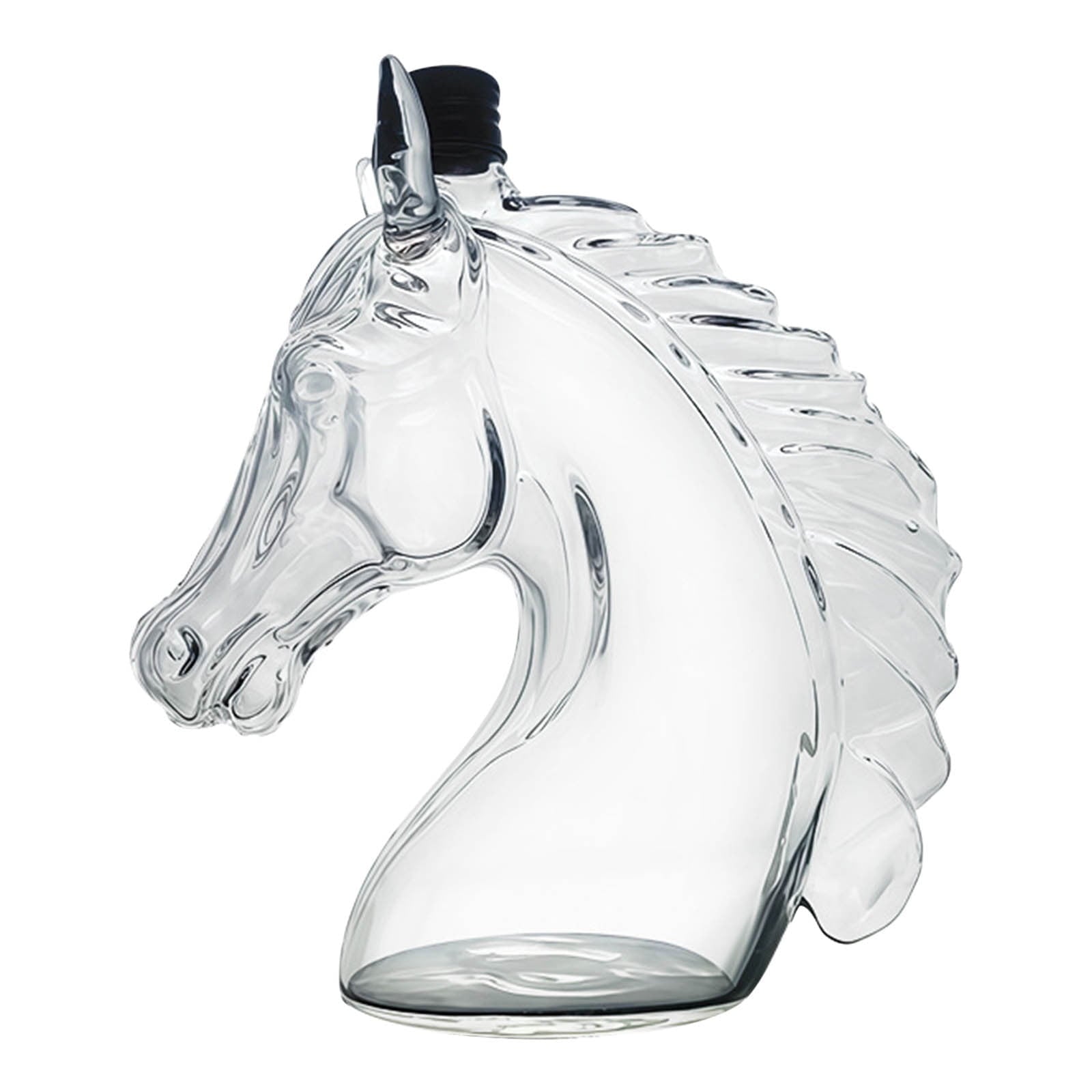 BiFandian Horse Head Whiskey Decanter, Unique Glass Horse Animal Whiskey Bottle, Fun Bar Wine Decanter Decoration, Gift for Whiskey Lovers, Dad, Husband, Boyfriend